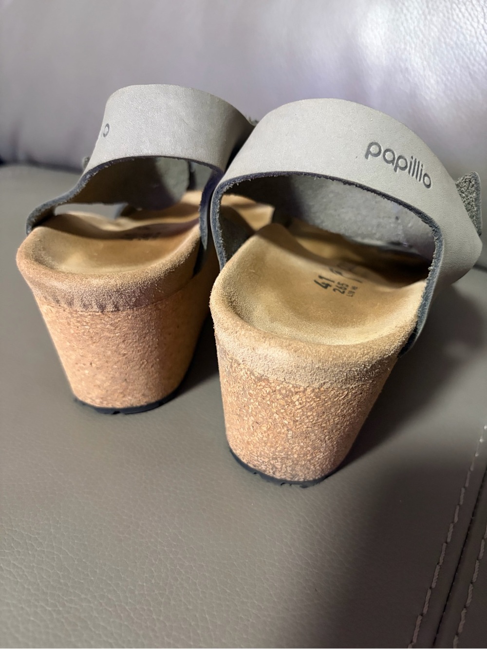 BIRKENSTOCK PAPILLO Women’s Light Gray Wedge Sandal - Picture 6 of 6